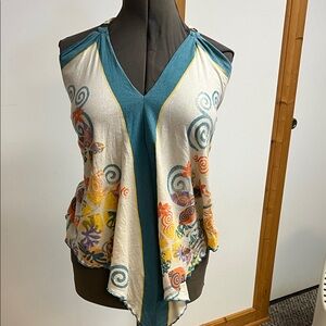 Decree Multicolor Swirl Sleeveless Top